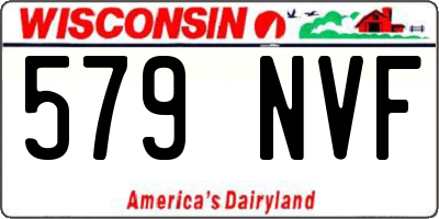 WI license plate 579NVF