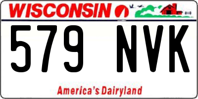 WI license plate 579NVK