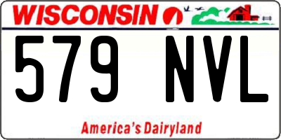 WI license plate 579NVL