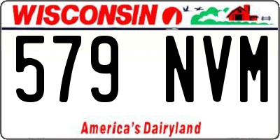 WI license plate 579NVM