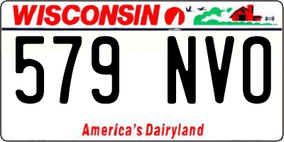 WI license plate 579NVO