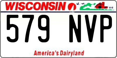WI license plate 579NVP