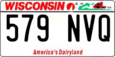 WI license plate 579NVQ