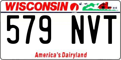WI license plate 579NVT