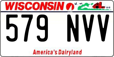 WI license plate 579NVV