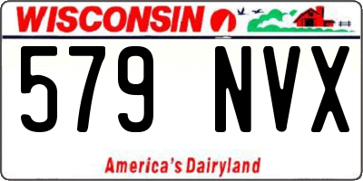 WI license plate 579NVX