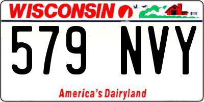 WI license plate 579NVY