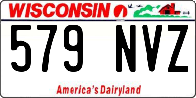 WI license plate 579NVZ