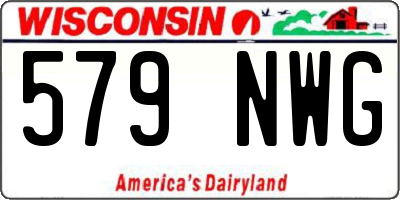 WI license plate 579NWG