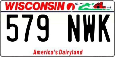 WI license plate 579NWK