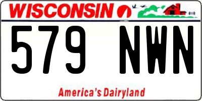 WI license plate 579NWN