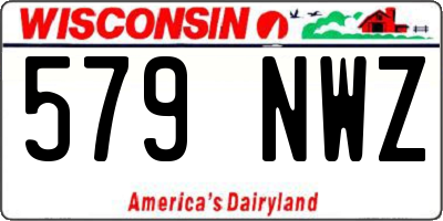 WI license plate 579NWZ