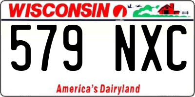 WI license plate 579NXC