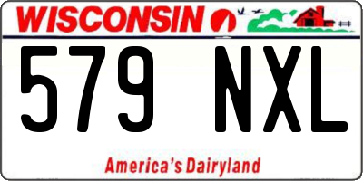 WI license plate 579NXL