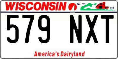 WI license plate 579NXT