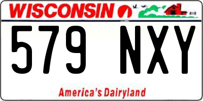 WI license plate 579NXY