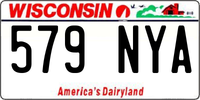 WI license plate 579NYA