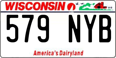 WI license plate 579NYB