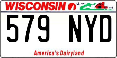 WI license plate 579NYD