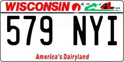 WI license plate 579NYI
