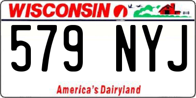 WI license plate 579NYJ