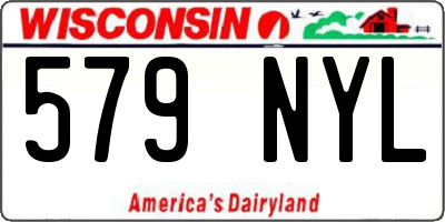 WI license plate 579NYL
