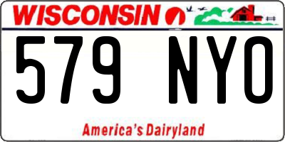 WI license plate 579NYO