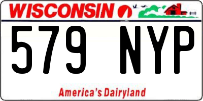 WI license plate 579NYP