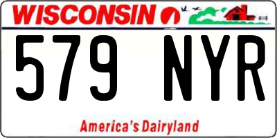 WI license plate 579NYR