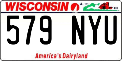 WI license plate 579NYU