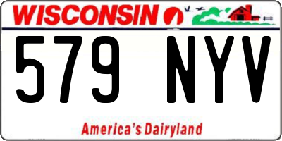 WI license plate 579NYV