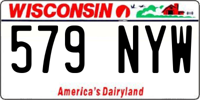 WI license plate 579NYW