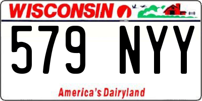 WI license plate 579NYY