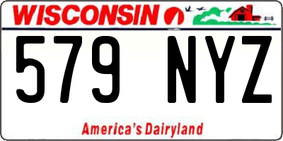 WI license plate 579NYZ
