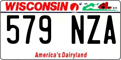 WI license plate 579NZA