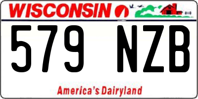 WI license plate 579NZB