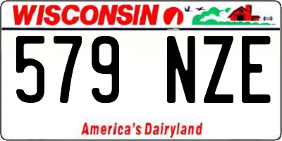 WI license plate 579NZE