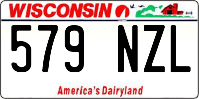 WI license plate 579NZL
