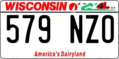 WI license plate 579NZO