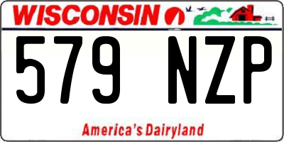 WI license plate 579NZP