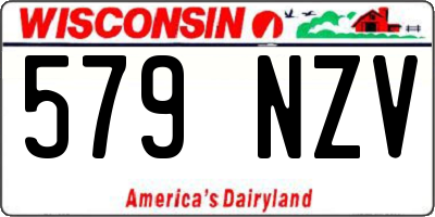 WI license plate 579NZV