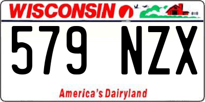 WI license plate 579NZX