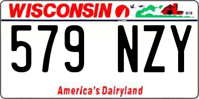 WI license plate 579NZY