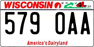 WI license plate 579OAA