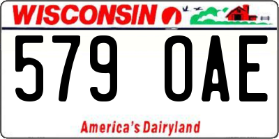 WI license plate 579OAE