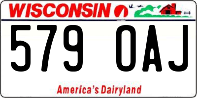 WI license plate 579OAJ