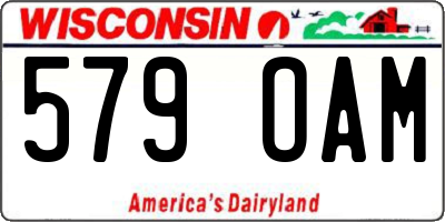 WI license plate 579OAM