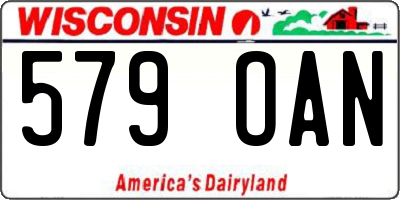 WI license plate 579OAN