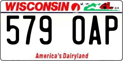 WI license plate 579OAP