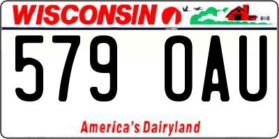 WI license plate 579OAU